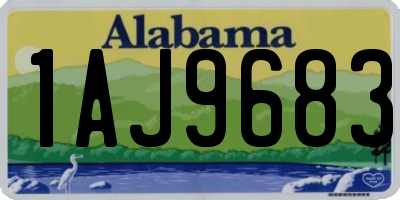 AL license plate 1AJ9683