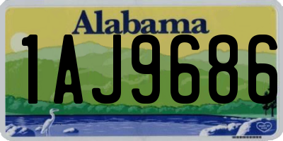 AL license plate 1AJ9686
