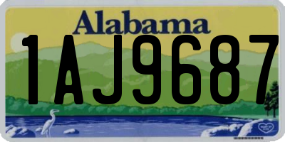 AL license plate 1AJ9687