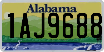 AL license plate 1AJ9688