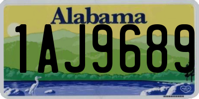 AL license plate 1AJ9689