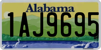 AL license plate 1AJ9695