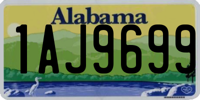 AL license plate 1AJ9699