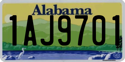AL license plate 1AJ9701