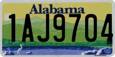 AL license plate 1AJ9704