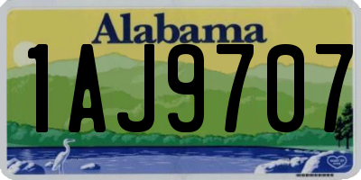 AL license plate 1AJ9707
