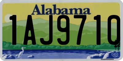 AL license plate 1AJ9710
