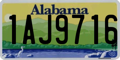 AL license plate 1AJ9716