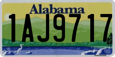 AL license plate 1AJ9717