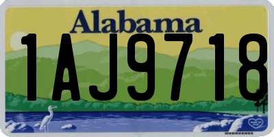AL license plate 1AJ9718