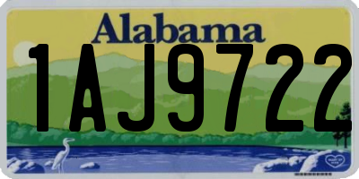 AL license plate 1AJ9722