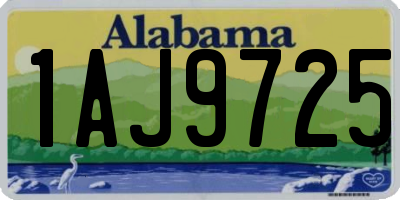 AL license plate 1AJ9725