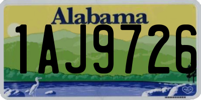 AL license plate 1AJ9726
