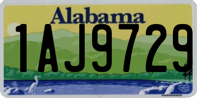 AL license plate 1AJ9729