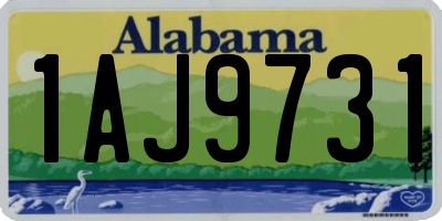 AL license plate 1AJ9731