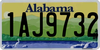 AL license plate 1AJ9732