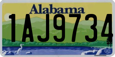 AL license plate 1AJ9734