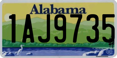 AL license plate 1AJ9735