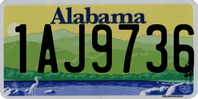 AL license plate 1AJ9736