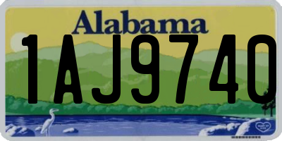 AL license plate 1AJ9740