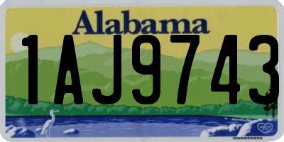 AL license plate 1AJ9743
