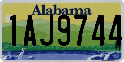 AL license plate 1AJ9744