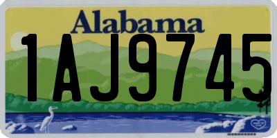 AL license plate 1AJ9745