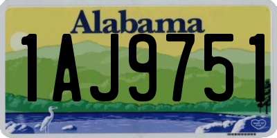 AL license plate 1AJ9751