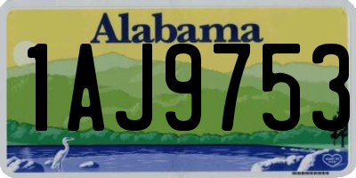 AL license plate 1AJ9753