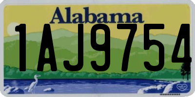 AL license plate 1AJ9754
