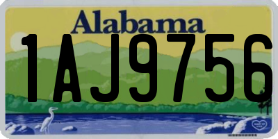 AL license plate 1AJ9756