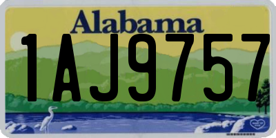 AL license plate 1AJ9757