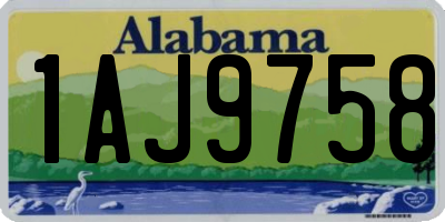 AL license plate 1AJ9758