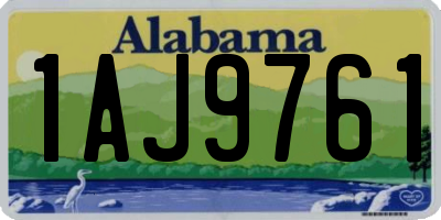AL license plate 1AJ9761