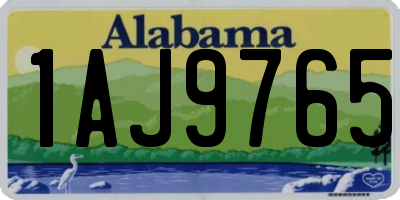 AL license plate 1AJ9765