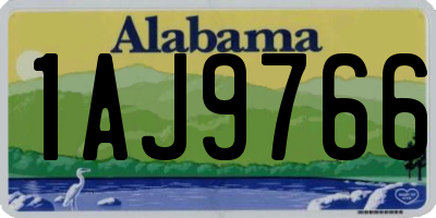 AL license plate 1AJ9766