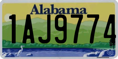 AL license plate 1AJ9774