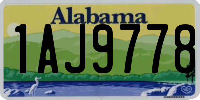 AL license plate 1AJ9778
