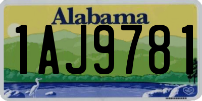 AL license plate 1AJ9781