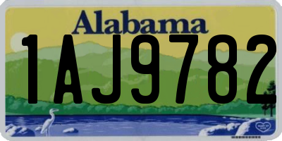 AL license plate 1AJ9782