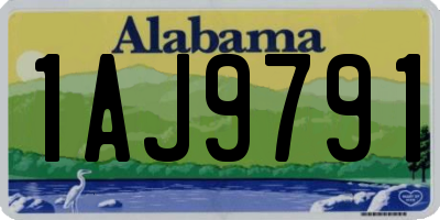 AL license plate 1AJ9791