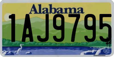 AL license plate 1AJ9795