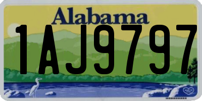 AL license plate 1AJ9797