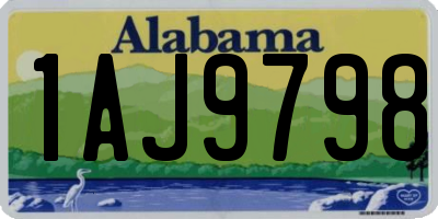 AL license plate 1AJ9798