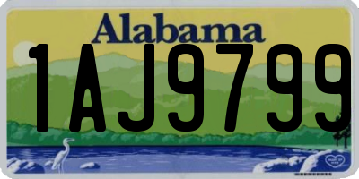 AL license plate 1AJ9799
