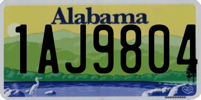 AL license plate 1AJ9804