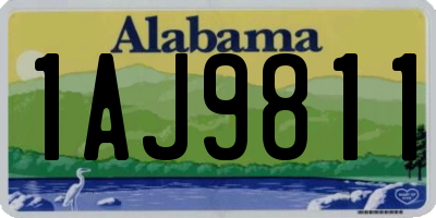 AL license plate 1AJ9811
