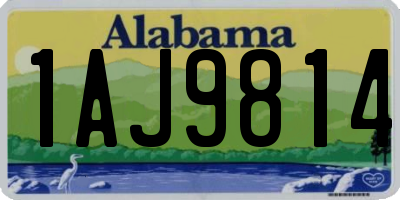 AL license plate 1AJ9814