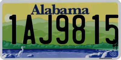 AL license plate 1AJ9815