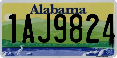 AL license plate 1AJ9824